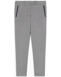 Calvin Klein Geruite Slim Pantalon Van Flanel - Wit
