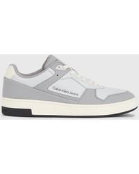 Calvin Klein - Faux Leather Trainers - Lyst