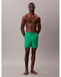 Calvin Klein - Medium Drawstring Swim Shorts Ck Monogram - Lyst