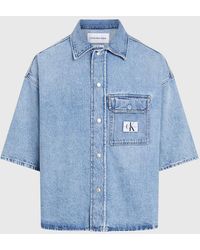 Calvin Klein - Denim Short Sleeve Shirt - Lyst