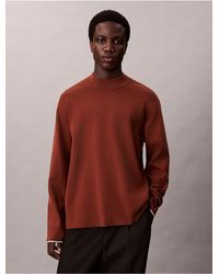 Calvin Klein - Tech Knit Mock Neck Sweater - Lyst
