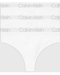 Calvin Klein - 3-pack Strings Met Hoge Taille - Body - Lyst