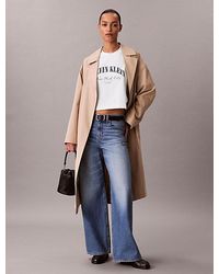 Calvin Klein - Jeans Cropped Varsity Logo T-Shirt - Lyst
