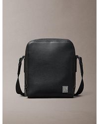 Calvin Klein - Emblem Logo Textured Reporter Bag - Lyst