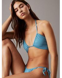 Calvin Klein - Parte de arriba de bikini de corpiño - CK Monogram Texture - Lyst