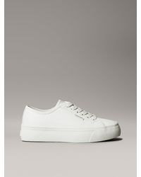 Calvin Klein - Baskets Confortables À Plateformes En Cuir - Lyst