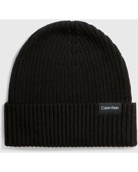 Calvin Klein - Cotton Blend And Cashmere Beanie - Lyst