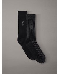 Calvin Klein - 2 Pack Soft Stretch Stripe Crew Socks - Lyst