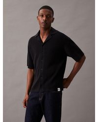 Calvin Klein - Relaxed Knit Short Sleeve Shirt - Lyst