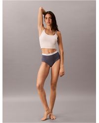 Calvin Klein - Cotton Stretch Rib High Rise Brief - Lyst