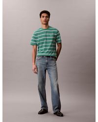 Calvin Klein - Stripe Monogram T-Shirt - Lyst