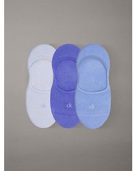 Calvin Klein - 3 Pack Soft Cotton Invisible Socks - Lyst
