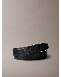 Calvin Klein - Emblem Logo Plaque Smooth Belt - Lyst