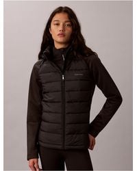 Calvin Klein - Mixed Media Puffer Jacket - Lyst