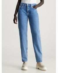 Calvin Klein - Straight Jeans de tiro bajo - Lyst