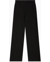 Calvin Klein Broek Met Wijde Pijp Van Fijne Twill - Zwart