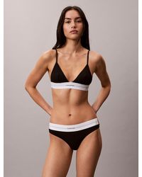 Calvin Klein - Unlined Triangle Bralette - Lyst