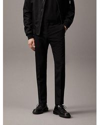 Calvin Klein - Slim Wool Stretch Suit Trousers - Lyst