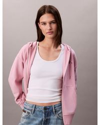 Calvin Klein - Sweat À Capuche Zippé Avec Monogramme - Lyst
