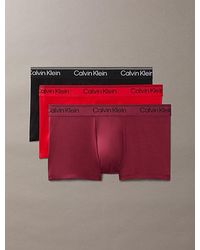 Calvin Klein - 3 Pack Low Rise Trunks Flex Microfibre Stretch - Lyst