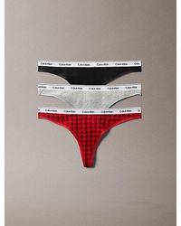 Calvin Klein - 3 Pack Thongs Icon Logo - Lyst