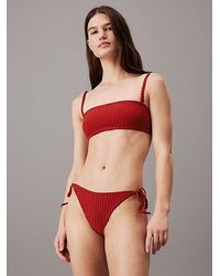 Calvin Klein - Parte de abajo de bikini con lazadas - Archive Rib - Lyst