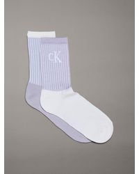 Calvin Klein - Calzini A Righe Lucidi - Lyst