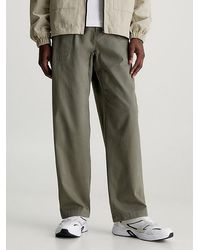 Calvin Klein - Lässige Hosen aus Baumwoll-Twill - Lyst