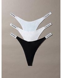 Calvin Klein - 3 Pack Dipped Thongs Icon Logo - Lyst