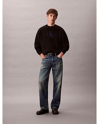 Calvin Klein - Jeans Cotton Blend Monogram Logo Relaxed Jumper - Lyst