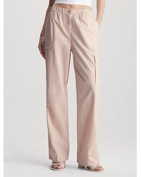 Calvin Klein - Pantalón cargo recto de algodón - Lyst