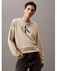 Calvin Klein - Sudadera holgada con monograma logo - Lyst