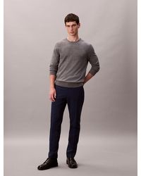 Calvin Klein - Slim Wool Stretch Trousers - Lyst