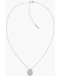 Calvin Klein - Crystal Pendant Short Necklace - Lyst