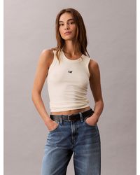 Calvin Klein - Modal Stretch Rib Tank Top - Lyst