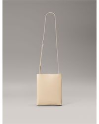 Calvin Klein - Lined Leather Crossbody Bag - Lyst
