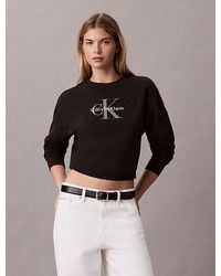 Calvin Klein - Jeans Cotton Terry Monogram Sweatshirt - Lyst