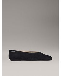 Calvin Klein - Suède Ballerina's - Lyst