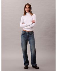Calvin Klein - Top A Collo Alto - Lyst