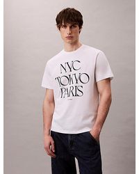 Calvin Klein - Jeans Flagship Cities Graphic Relaxed T-Shirt - Lyst