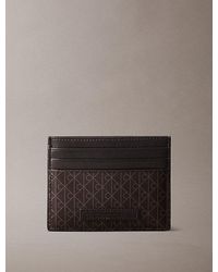 Calvin Klein - Allover Monogram Logo Card Holder - Lyst