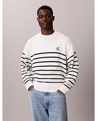 Calvin Klein - Jeans Relaxed Cotton Stripe Jumper - Lyst