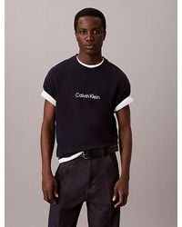 Calvin Klein - Relaxed Heavy Jersey Logo T-Shirt - Lyst