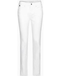 Calvin Klein Slim Enkellange Jeans Met Normale Taille - Wit