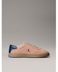Calvin Klein - Signature Suède Sneakers Met Logo - Lyst
