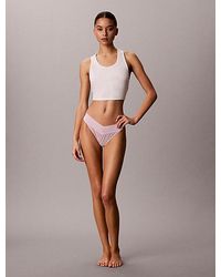 Calvin Klein - Thong Icon Logo Lace - Lyst