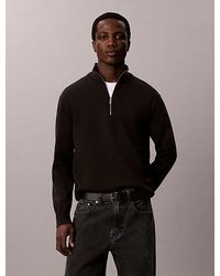 Calvin Klein - Supima Cotton Quarter Zip Jumper - Lyst