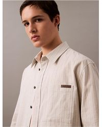 Calvin Klein - Stripe Oxford Relaxed Button-Down Shirt - Lyst