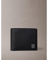 Calvin Klein - Emblem Logo Textured Bifold Wallet - Lyst