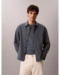 Calvin Klein - Cotton Canvas Shirt Jacket - Lyst